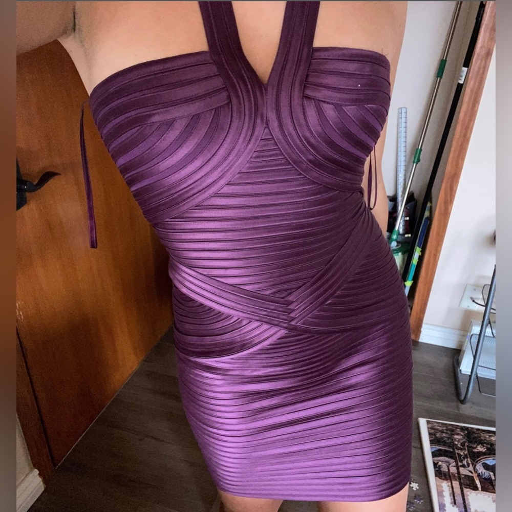BCBG MaxAzria awesome purple mini dress size m/l